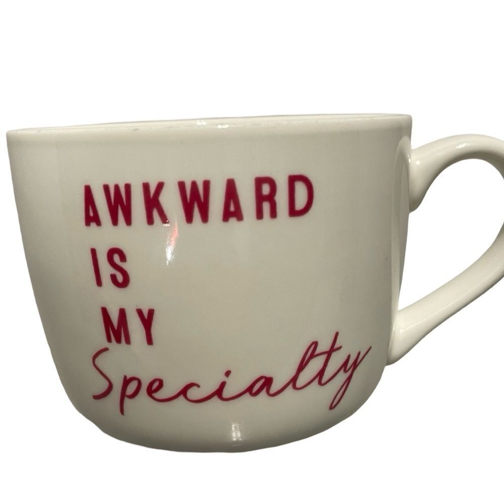 Opalhouse Pink and White Mug with Bold Text